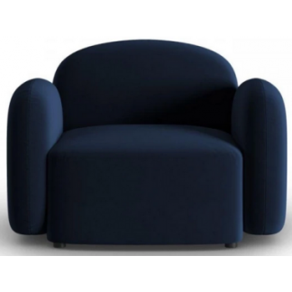 Blair lænestol i velour B119 cm - Blå