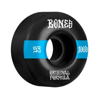 Bones Wheels OG Formula Skateboard Wheels 100 53mm V4 Wide 4pk Black str. 53mm