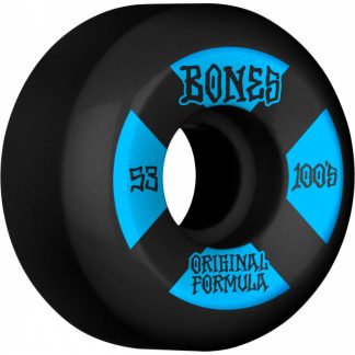 Bones Wheels OG Formula Skateboard Wheels 100 53mm V5 Sidecut 4pk Black str. 53mm