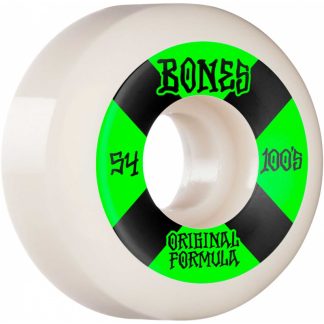 Bones Wheels OG Formula Skateboard Wheels 100 54mm V5 Sidecut 4pk White str. 54mm