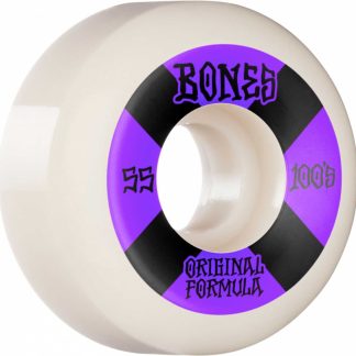 Bones Wheels OG Formula Skateboard Wheels 100 55mm V5 Sidecut 4pk White str. 55mm