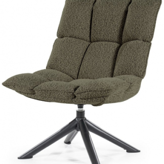 Dani rotérbar lænestol i metal og polyester H93 cm - Sort/Grøn