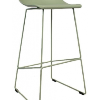 Erica barstol i metal og polypropylen H89 cm - Grøn