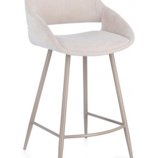 Florence barstol i metal og polyester H97 cm - Beige