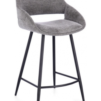 Florence barstol i metal og polyester H97 cm - Sort/Grå