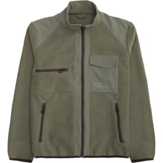 Halo Paneled Fleece Jacket Agave Green