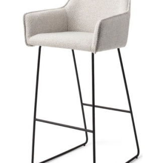 Hofu barstol i polyester H100 cm - Sort/Lysegrå