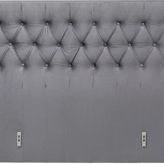 KARE DESIGN Benito Moon Grey sengegavl - grå polyester (B:210)