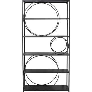 KARE DESIGN Shelf Circle reol, rektangulær - sort stål(H:200cm x100cm x 35cm)