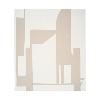 KRISTINA DAM STUDIO Contemporary sengetæppe - offwhite og beige bomuld (260x240)