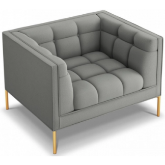 Karoo lænestol i polyester B100 cm - Guld/Grå