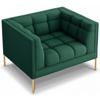 Karoo lænestol i polyester B100 cm - Guld/Grøn