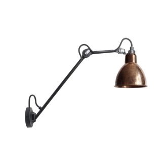 Lampe Gras No 122 væglampe, sort/rå kobber