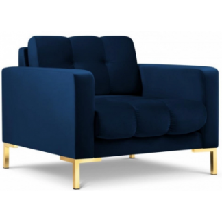 Mamaia lænestol i velour B87 cm - Guld/Blå