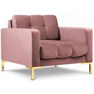 Mamaia lænestol i velour B87 cm - Guld/Pink