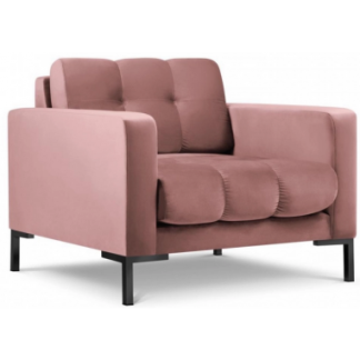 Mamaia lænestol i velour B87 cm - Sort/Pink