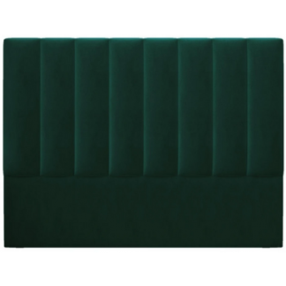 Marl sengegavl i velour 160 x 120 cm - Flaskegrøn
