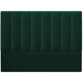 Marl sengegavl i velour 180 x 120 cm - Flaskegrøn
