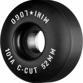 Mini Logo Skateboard Wheels C-cut 52mm 101A Black 4-pack str. 52mm