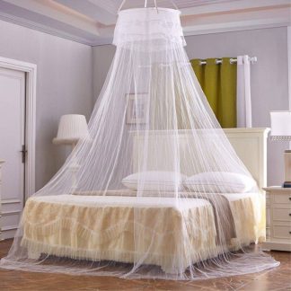 Myggenet - Dome design til f.eks over senge op til 180cm - Hvid