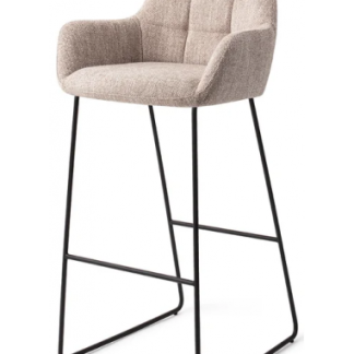 Noto barstol i polyester H99 cm - Sort/Beige
