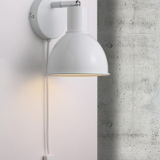 Pop væglampe E27, hvid
