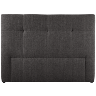 Pyrite sengegavl i polyester 180 x 118 cm - Mørkegrå