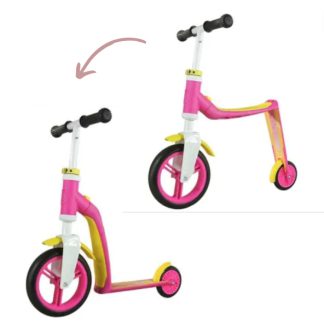 Scoot & Ride Highwaybaby 2 in 1, Scooter and Balance Bike Pink/Yellow str. One size