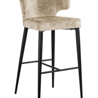 Taylor barstol i metal og polyester H103 cm - Sort/Sand