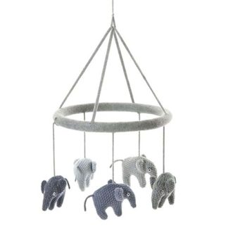 Uro med strikkede elefanter i grå/blå fra Smallstuff